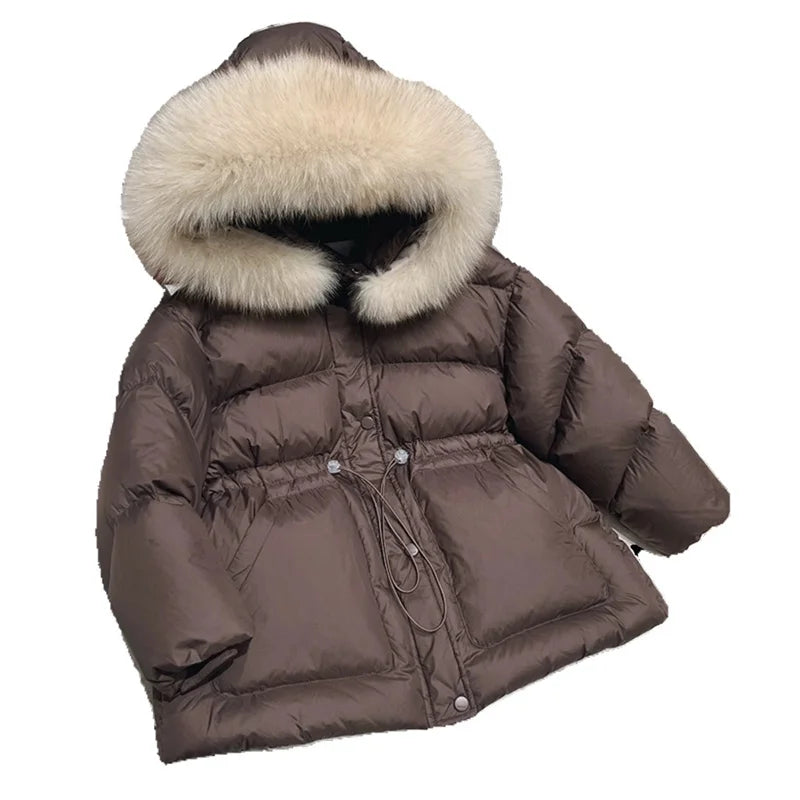 Girls Coat Overcoat Jacket Windbreak Outerwear 2024 Plush Winter Autumn Warm Cotton Christmas Gift Children's Clothing