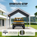 SucceBuy Carport Replacement Canopy Cover Garage Top Tent Shelter Tarp Heavy-Duty Waterproof & UV Protected with Ball Bungees