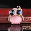 trsince Fashion Delicate Crystal Enamel Owl Brooches Trendy Vintage Brooch Badge Pin for Women Men Coat Badges Brooch Pin Gifts
