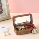 The Vault | Handcrafted Walnut Wooden Ring Box with Musical Movement