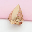 585 purple gold plated 14K rose gold exaggerated Court style glossy rings for women unique butterfly design wedding jewelry