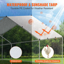 SucceBuy Large Metal Chicken Coop Walk-in Chicken Runs for Yard Spire Hen for Outdoor Backyard Farm Duck Rabbit Cage Poultry Pen