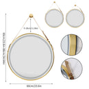 Wisfor Frame Round Mirror,Round Bathroom Mirror with Light,Wall Mounted Lighted Vanity Mirror, Anti-Fog & Dimmable Touch Switch