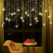 The Aurora Curtain | 4M LED Snowflake Icicle Light Garland