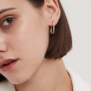 Fashion Gold Color Geometric U-Shape Hoop Earrings for Women Men Punk Hip-Hop Metal Round Circle Earrings Party Jewelry 2023