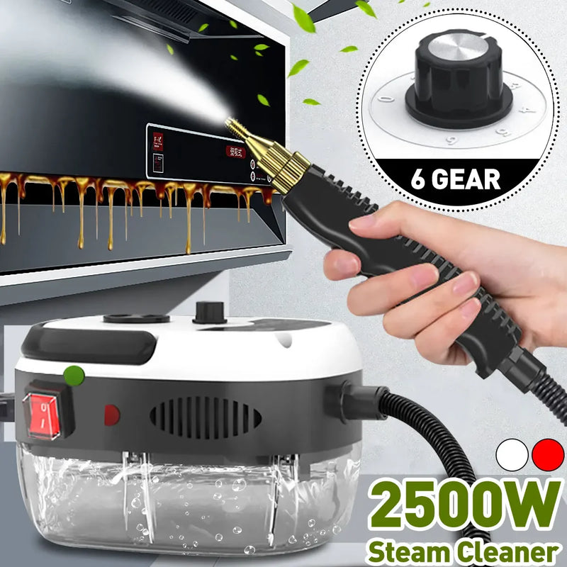 Steam Cleaner 2500W High Pressure Steam Cleaner Handheld High Temperature Steam Cleaner For Home Kitchen Bathroom Car Cleaning