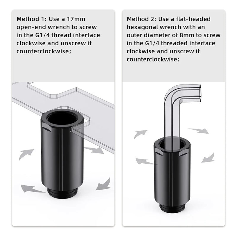 FREEZEMOD Male-Female 10/20/30/40mm Extender Hexagonal Fixed G1/4  Female To Male Adapter Extension Fitting Water Cooler GYCLZ-D