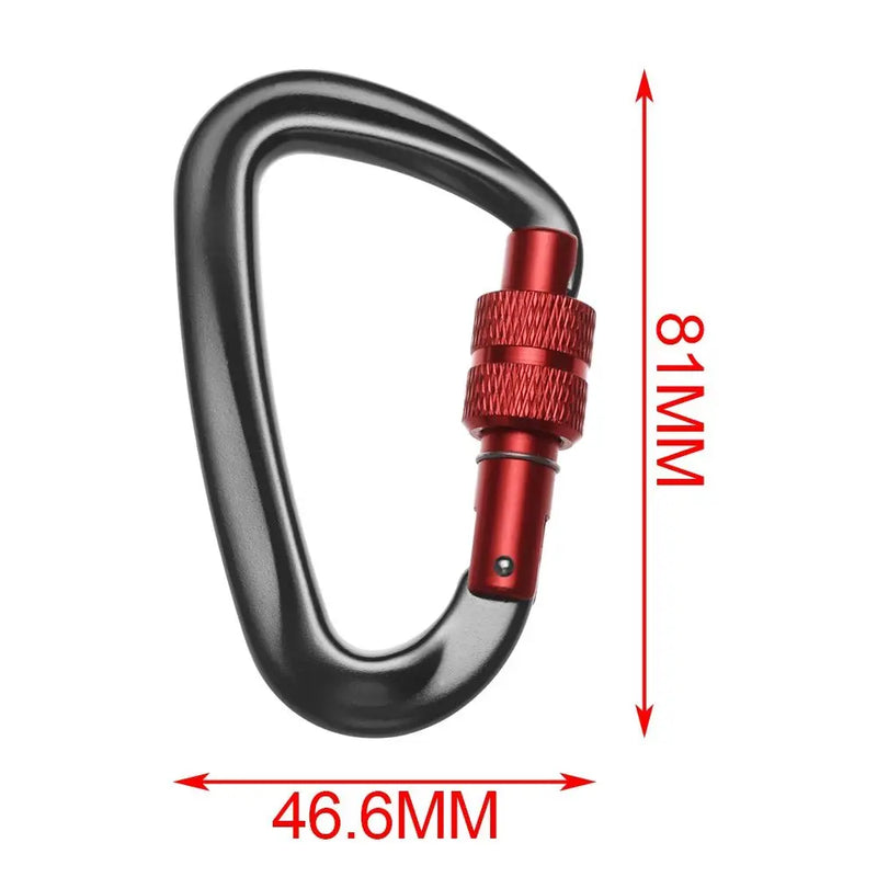 12KN 7075 Climbing Carabiner D Shape Quickdraws Professional Climbing Buckle Security Lock Outdoor Sport Equipment Safety Locks