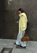 Hirsionsan 2025 New Soft Loose V Or O Neck Knitted Sweaters Women Winter Solid Female Pullovers Warm Basic Knitwear Jumper