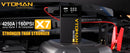 VTOMAN X7 4-in-1 Car Jump Starter 4250A - 160 PSI Air Compressor, 12V Car Battery Booster & Portable Power Bank