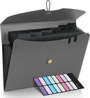 Expandable File Folder, Letter Size Organ Organizer, 5 File Pockets, Portable Organizer for School Office Supplies