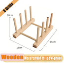 DIY Wooden Drain Rack Kitchen Living Room Organizer Shelf for Plates/Cutting Boards/Plates/Cups/Pot Lid Home Storage
