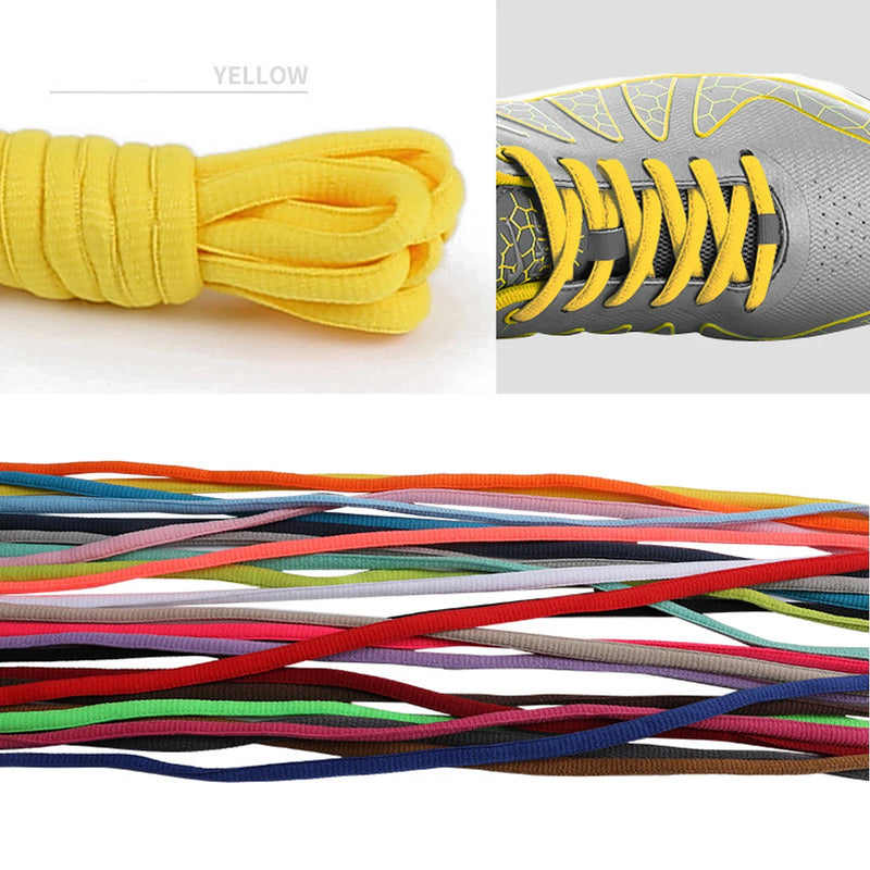 1 pairs Oval Running Trainer Laces, Basketball Sneaker Shoe Laces, Athletic Running Shoestring or Sport Shoes Laces for Trainers
