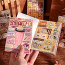 Japanese-Style Cute Sticker Book with Delicious Dessert and Cake Stationery Stickers, Suitable for Birthday and Back-to-School