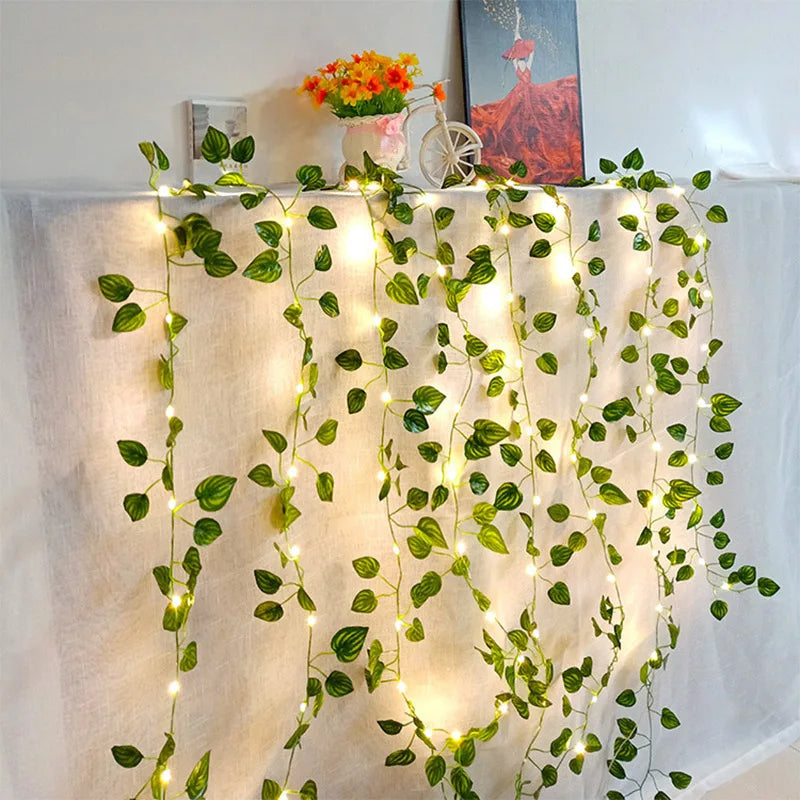 LED String Lights 2M 20LED/ 5M 50LED Maple Leaf Garland Christmas Fairy Lights for Home Bedroom Wall Patio Decoration