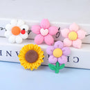 Korean Cute Cartoon 3D Flower Phone Holder Griptok Support For IPhone 14ProMax Samsung Folded Finger Ring Grip ToK Stand Bracket