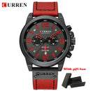 CURREN Top Luxury Brand Men's Military Waterproof Leather Sport Quartz Watches Chronograph Date Fashion Casual Men's Clock 8314