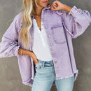 Neue 2025 Herbst Frühling Damen Unifarbenes Hemd Bluse Retro Denim Locker Koreanisch Weibliche Knöpfe Oberteile Vintage Lässige Langarmblusen