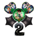 Ben-10 Party Decoration Balloon Cartoon Huge Boy Round 18 inch Balloon Birthday Party Supplies Kids Favor Baby Shower Gift