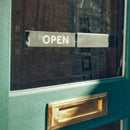 The Threshold | Aluminum-Alloy Open Closed Storefront Sign with Slider