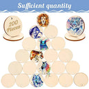 20-50Pcs Natural Unfinished Round Wooden Slices with Hole Wood Discs Blank DIY Crafts Wooden Circles for Wedding Christmas Decor