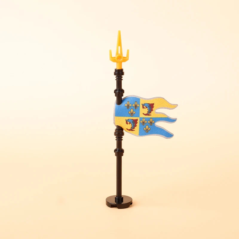 Medieval Castle Knight Figures Flag Building Blocks Ancient Holy Rome Military Army Soldier Weapons MOC Accessory Bricks Kid Toy