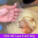 Silky 613 Blonde Bone Straight Human Hair Wig Dual 13x4&13x6 Invisible HD Lace Super Long Lengths