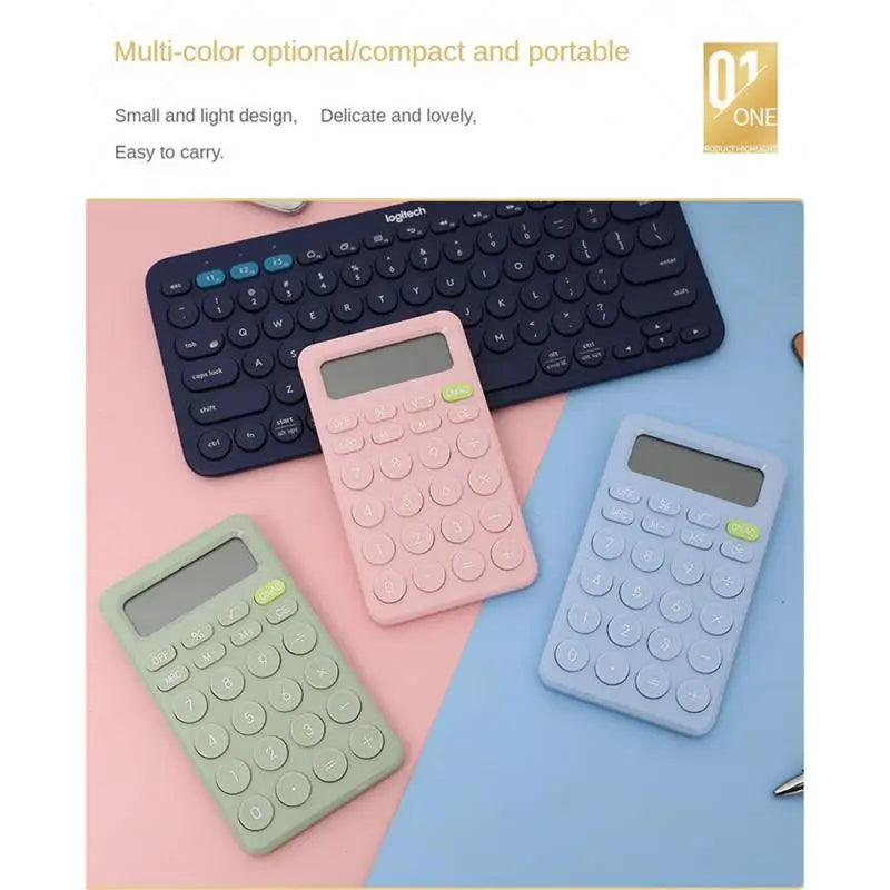 Calculator Learning Office Calculator Accounting Mini Portable 8 Display Large-screen Calculator Fashion Candy Color