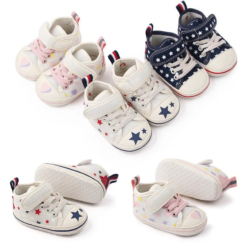 2022 New Fashion Baby Shoes Sneakers Newborn Girls Boys Soft Sole Casual Shoes Infant Anti Slip Mesh First Walkers For 0-18M