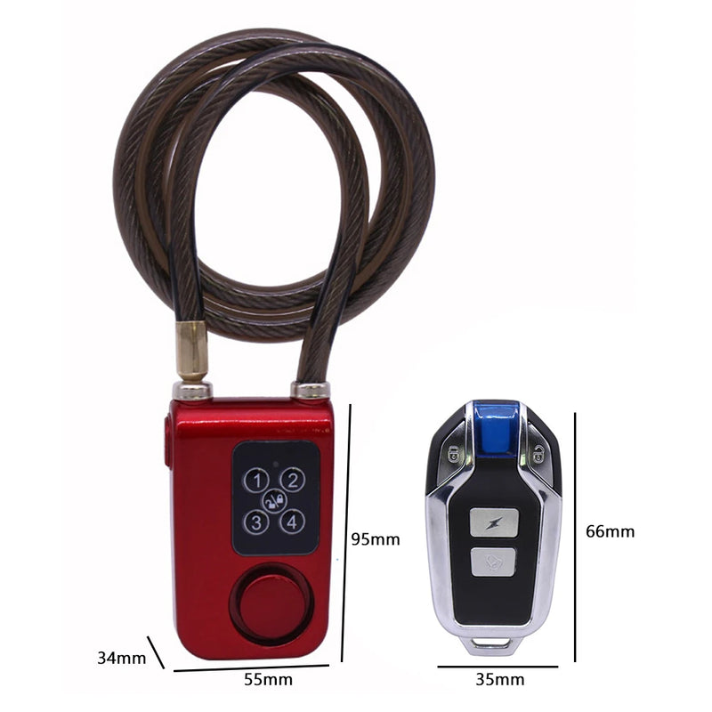 Bluetooth Bike Motorcycle Lock Alarm Anti-Theft Security Wireless Remote Control Alarm Lock System for Door Outdoor Cycling Bike