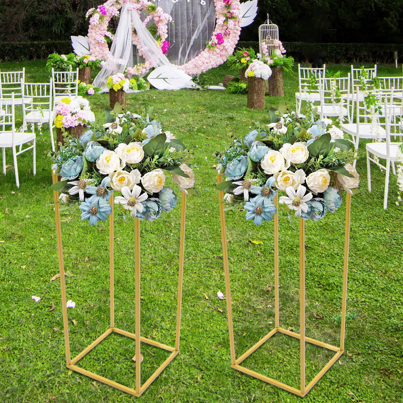 2PCS Detachable Wedding Art DIY Stand Balloon Flower Iron Decorative Rack Gold Party Wedding Ornaments Stand