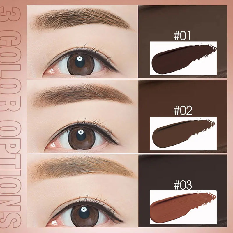 3Color Eyebrow Pomade Eyebrow Eyeliner Gel Waterproof Long-lasting Tinted Sculpted Brow Gel with Brush Eyebrow Stamp Pencil Kit