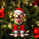 2D Christmas Tree Pendant 2D Flat Acrylic Xmas Tree Hanging Ornaments Cartoon Home Decor New Year Christmas Gifts