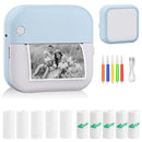 Mini Printer, Portable Thermal Photo Printer, Inkless Sticker Maker Machine for Notes, Photos, Stickers, Labels
