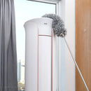 2.8m Long Handle Telescopic Pole Washable Extendable Duster Static Stainless Steel Bendable Brush Lengthen Roof Cleaning Tool