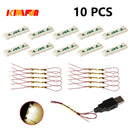 10PCS 0.8mm Pin RGB LED Building Blocks USB Lamp DIY Street Light City Electric Decorate 1X1 Brick Compatible All Brands
