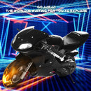 High Brightness Dual Headlights Rubber Handlebar Mini Motorcycle Strong Power 2-Stroke 49cc Over 12 Years Old Kids Pocket Gas Mo