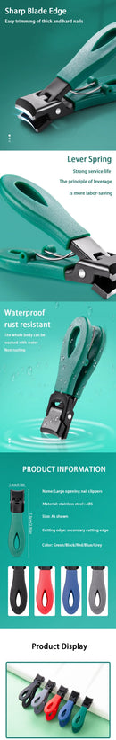 The Iron Grip | Anti-Splash Wide-Jaw Stainless Nail Clipper