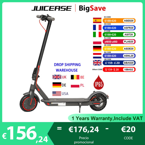 JUICEASE 350W/500W Electric Scooter Adult 35KM/H Electric kick Scooter 45KM Max Range Foldable E-Scooter With APP Smart Scooters
