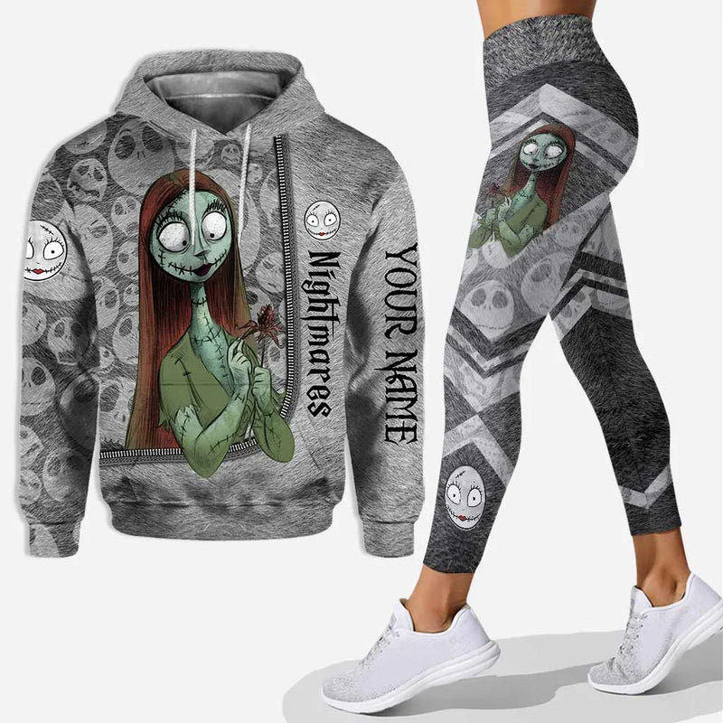 Jack Skellington Nightmare Before Christmas Combo Hoodie And Legging Set Disney Hoodie Yoga Pants Sweatpants Fashion Sports Suit