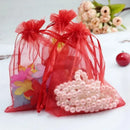 1-200pcs Organza Drawstring Pouches, Gift Bags Candy Jewelry Party Wedding Favor Bags Gift for Christmas Candy Wedding Birthday