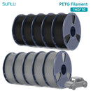 SUNLU 10KG PETG/ABS Filamente 10 Rollen 3D-Filament 1KG/Rolle 1.75mm 100% Filament ordentlich aufgereiht für den 3D-Druck aus der EU USA