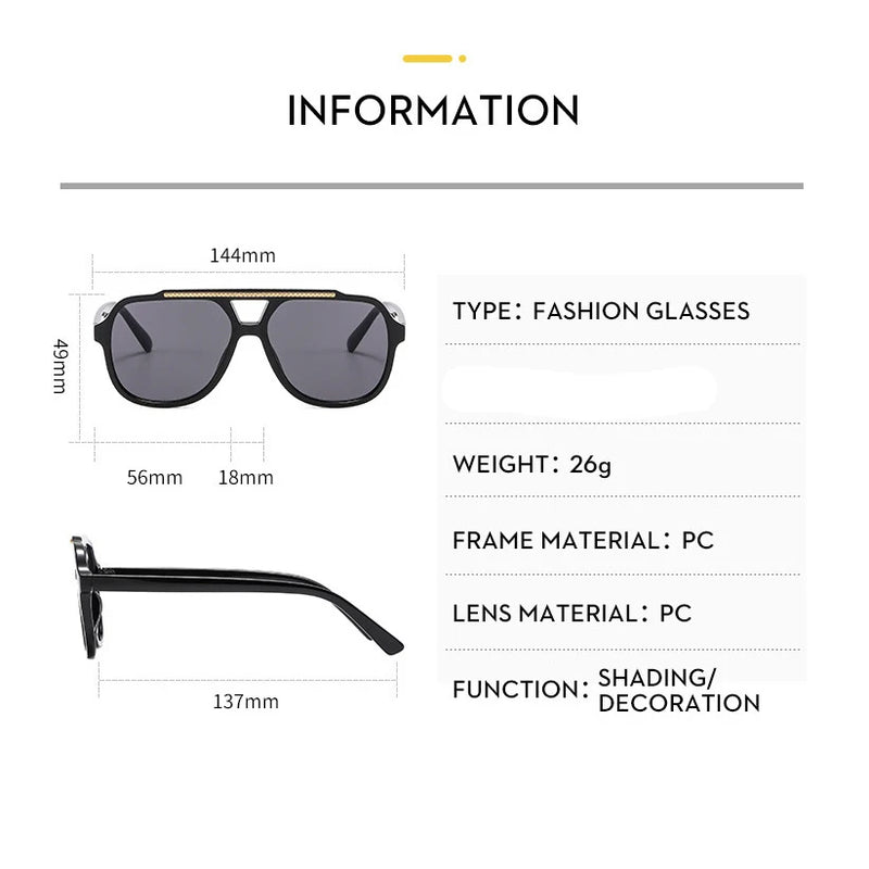Fashion Big Frame Vintage Square Sunglasses Women For Men 2023 Luxury Brand Designer Sun Glasses Trending Sexy Lady Shades UV400