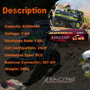 CNHL 2S 3S 4S Lipo Battery 7.6V 11.4V 15.2V 8200mAh 120C HV HardCase With EC5 Plug For RC Car Boat Airplane Truck Vehicle Truggy