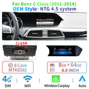 8.8" Display Touch Screen Android Radio Car Head Unit For Mercedes C Class W204 2011-2014 BT WIFI GPS Navi Wireless Carplay Auto