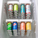 Refrigerator Storage Cabinet Drawer Soda Can Dispenser Beverage Rack Plastic Food Storage Rack For Refrigerator Cabinet Kitchen