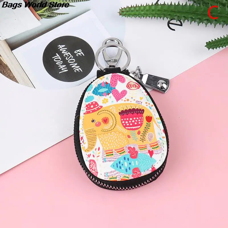 Fashion 1Pc Cartoon Women Key Bag Girl Students Leather Key Wallets Key Case For Car Key Chains Cover New Lovely Key Holder