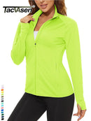 TACVASEN Full Zip UPF 50+ Sun Protection Summer Jackets Womens Long Sleeve Shirts Casual Jackets W/ Zipper Pockets Tops Outdoor