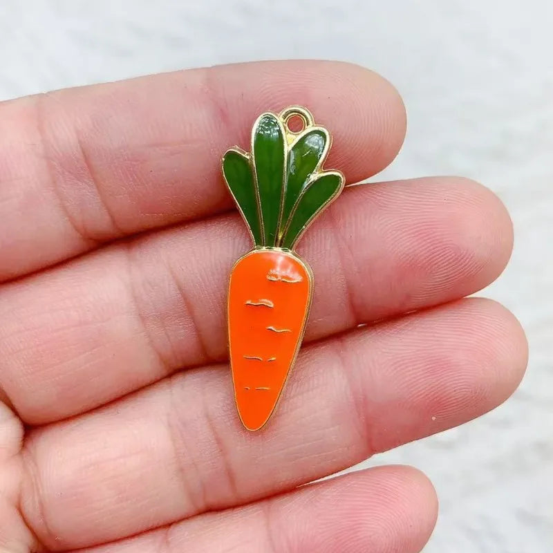 10pcs Alloy Dripping Cartoon Easter Eggs Charm Pendant Necklace Keychain Earrings DIY Rabbit Eggshell Handmade