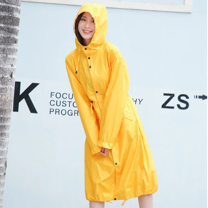 Adult raincoat female fashion hiking long increase waterproof windbreaker light body poncho male Japanese and Korean version